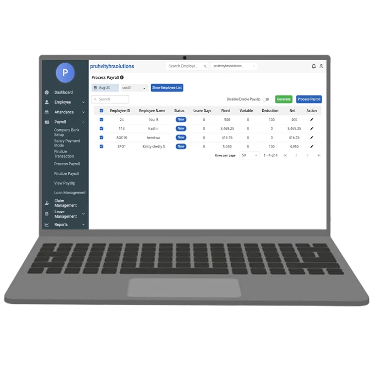 transaction dashboard